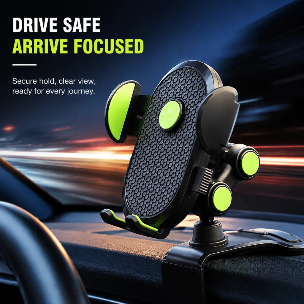 Lcars Hud Direct View Car Phone Holder 1200 °   Universal Rotating Car Dashboard Clip Mount Ar Navigation Stand for Hands-Free Car Navigation