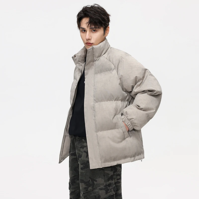 

GIOIOMen's cotton clothes，Autumn and Winter New High Quality Stand Collar Tie-Dye Casual Cotton Jacket Men's Coat