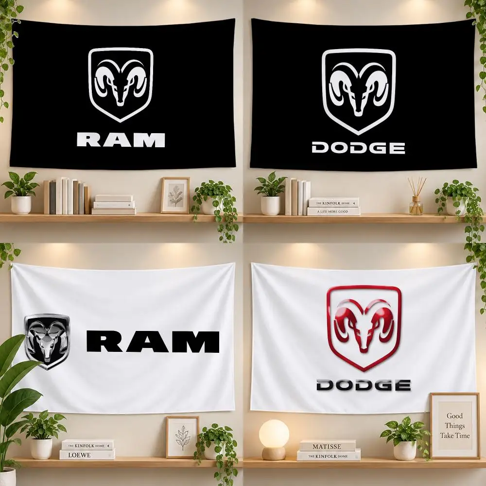 Auto Ram Trucks Pickup Offroad Power Flags Personalized Banner Flag Room Dorm Camping Picnic Garage Bar Outdoor Wall Decor