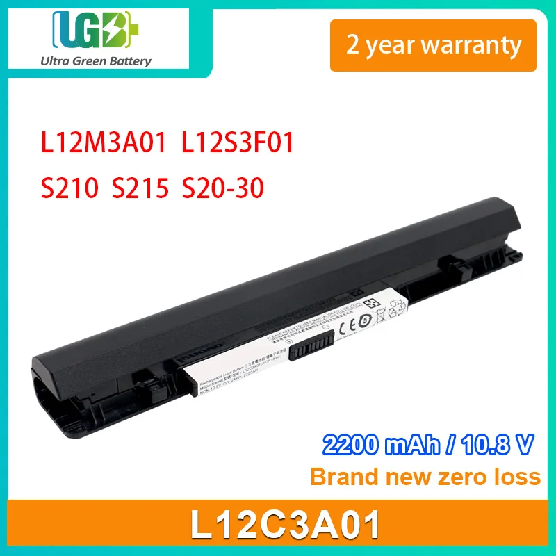 UGB New L12C3A01 Laptop Battery For Lenovo IdeaPad S210 S210 Touch S215 S215 Touch S20-30 Series L12M3A01 L12S3F01 10.8V