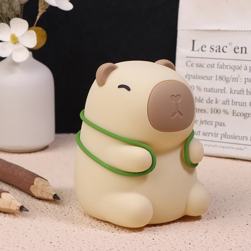 

Capybara Cute Night Light Silicone Lamp 7 Colors Dimming Nursery Bedroom Light For Kids USB Rechargeable Touch Lamp Decor Gift