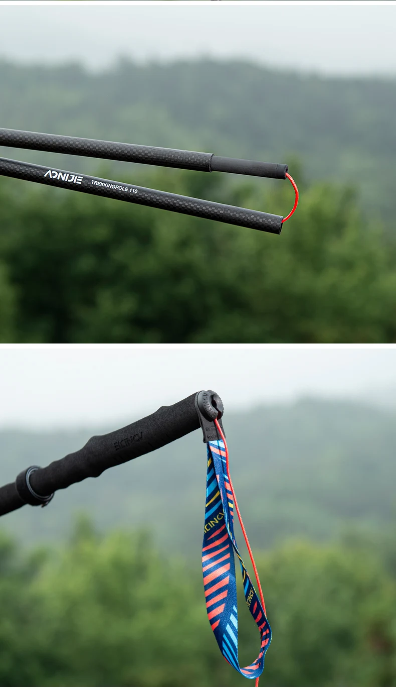 2pcs AONIJIE New Folding Outdoor Quick Lock Hiking Pole Walking Stick 105cm 115cm Trekking Pole For Height 155cm to 175cm