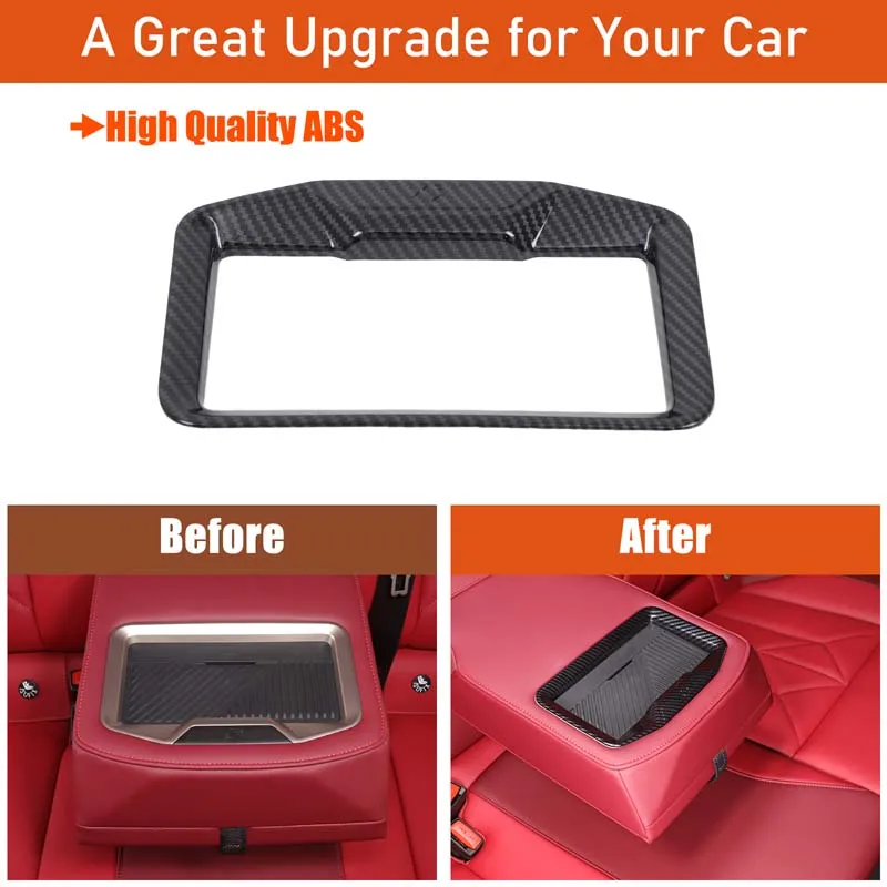 ABS ألياف الكربون لسيارات BMW X3 G45 2025 + سيارة الدرابزين الخلفي فتحة التخزين الإطار ملصق مزخرفة ملحقات الحماية الداخلية #2