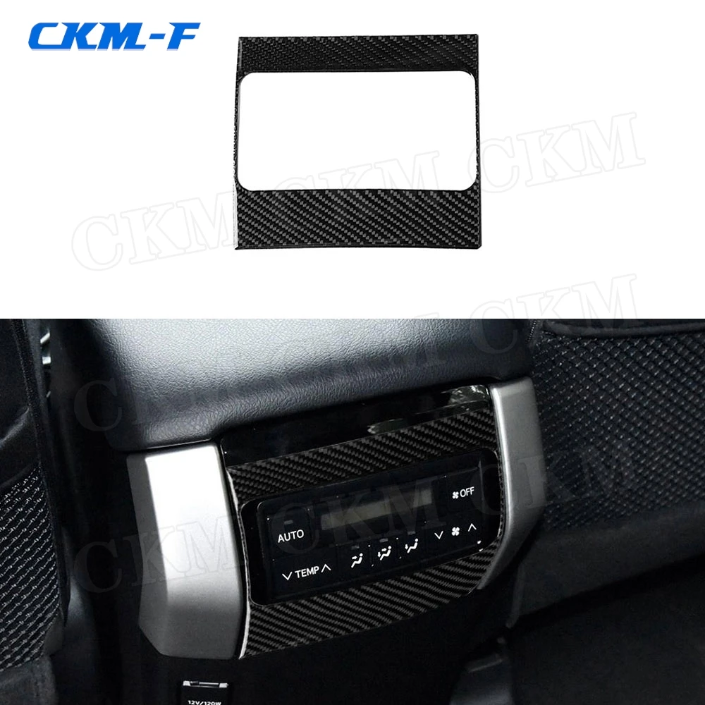 

Carbon Fiber Rear Air Condition Outlet Vent Button Trim Frame Cover Sticker For Toyota Land Cruiser Prado 2010-2018