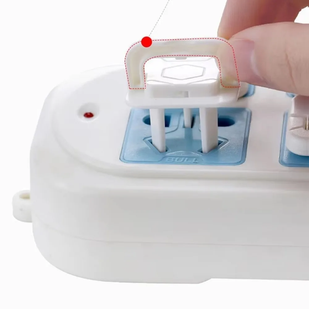 Easy Install Baby Child Electric Shock Protection Socket Cover Dust-proof Tape Hidden Handle for Families Power Plug Protector