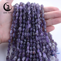 6-8mm Natural Amethyst Nugget Beads Small Irregular Gemstone Chips Beads for Jewelry Making DIY Bracelet Necklace Accessories