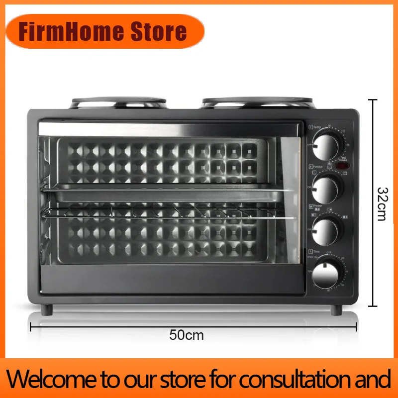 FirmHome StoreElectric Oven And Electric Stove Double Burner European American Standard 40L Large Capacity Top And Bottom Heatin