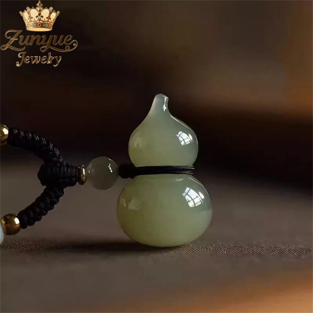 

Высококачественный натуральный нефрит Хэтянь, зеленый нефритовый кулон в виде тыквы, роскошные качественные ювелирные изделия, модные украшения, изысканные элегантные подвески, популярные