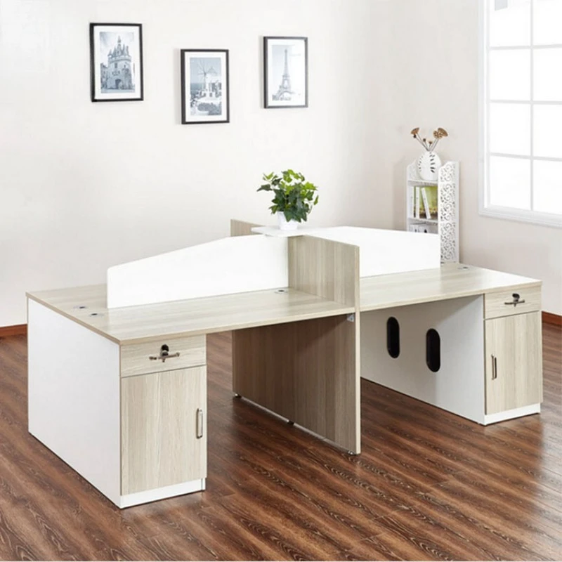 

Commercial Office Card Seat Desk Finance Room Financial Desk Simple Modern Staff Desk Four-person Combination