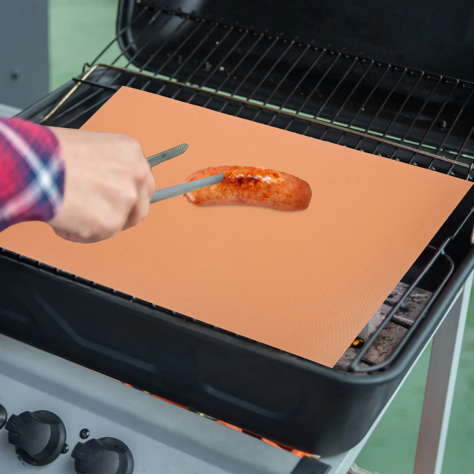 

5Pcs Reusable Baking Mats Fiberglass Grill Mats for Barbecue Oven Nonstick Cooking Mat Outdoor Grill Accessories Thick