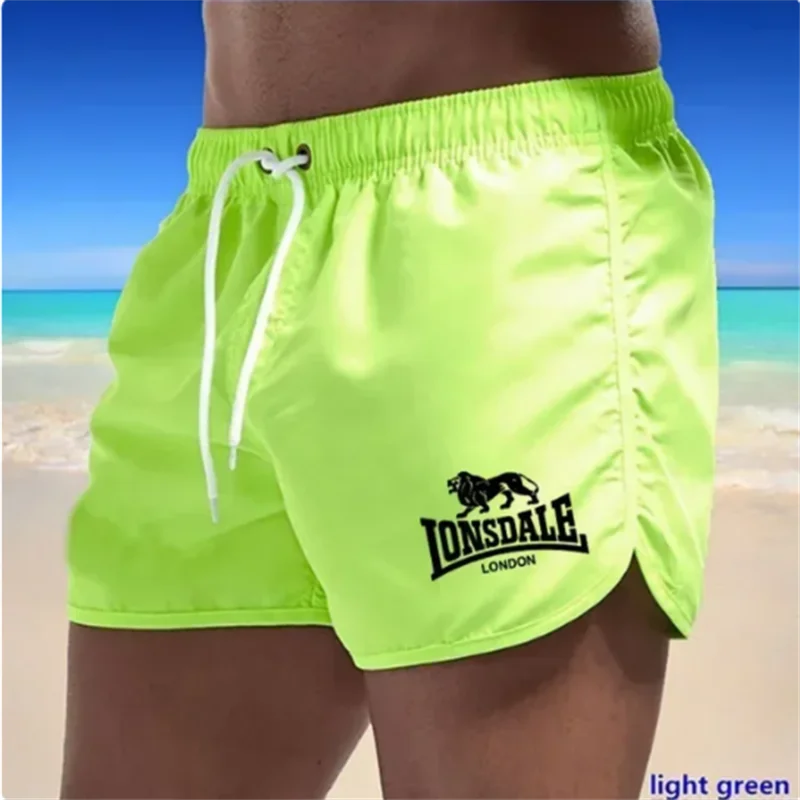Calções de praia esportivos masculinos verão calças leves bolso solto agradável agasalho