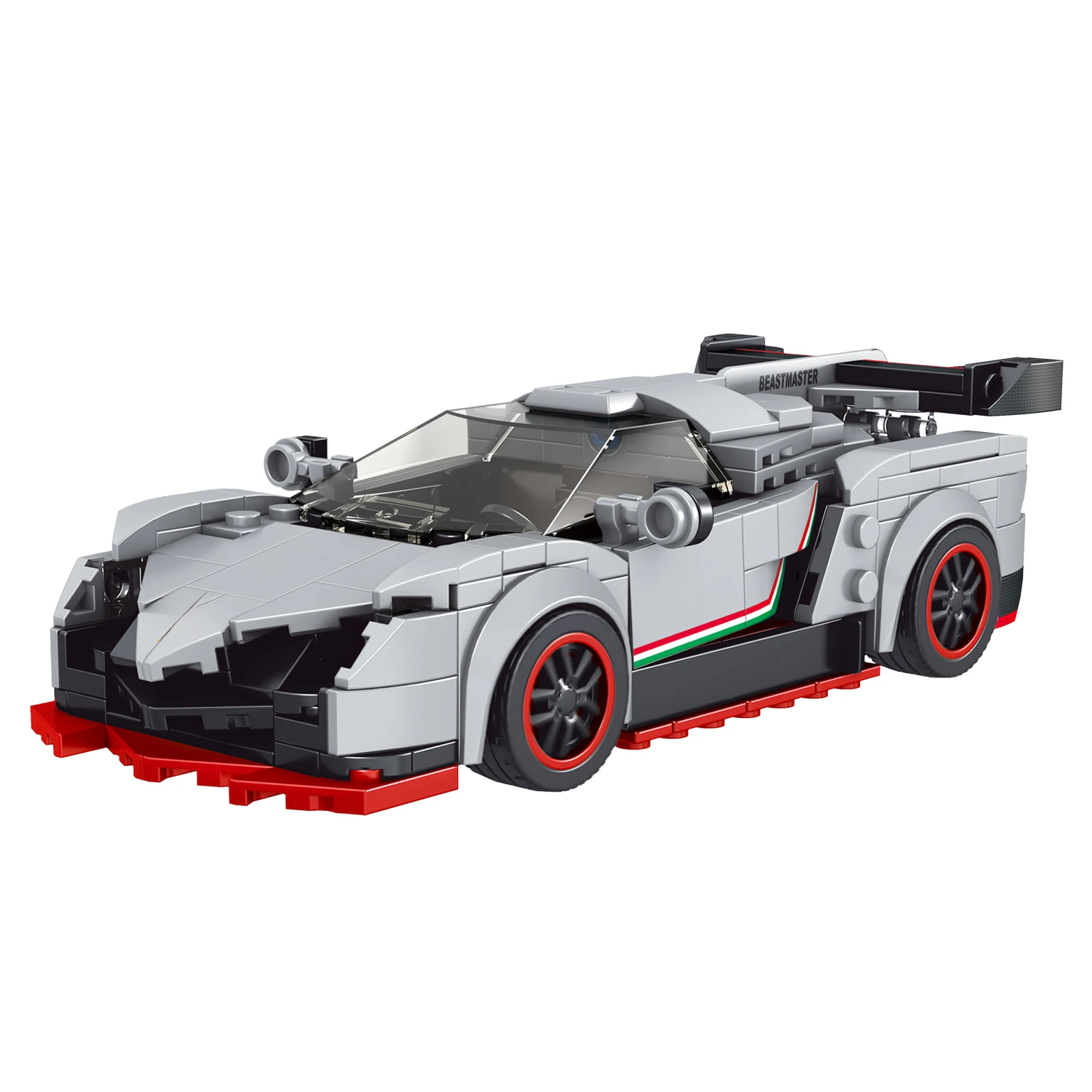 Molde King 27007 398pcs Blocos de construção de veículos de 8 grades Pequenos tijolos modelo DIY brinquedo criativo