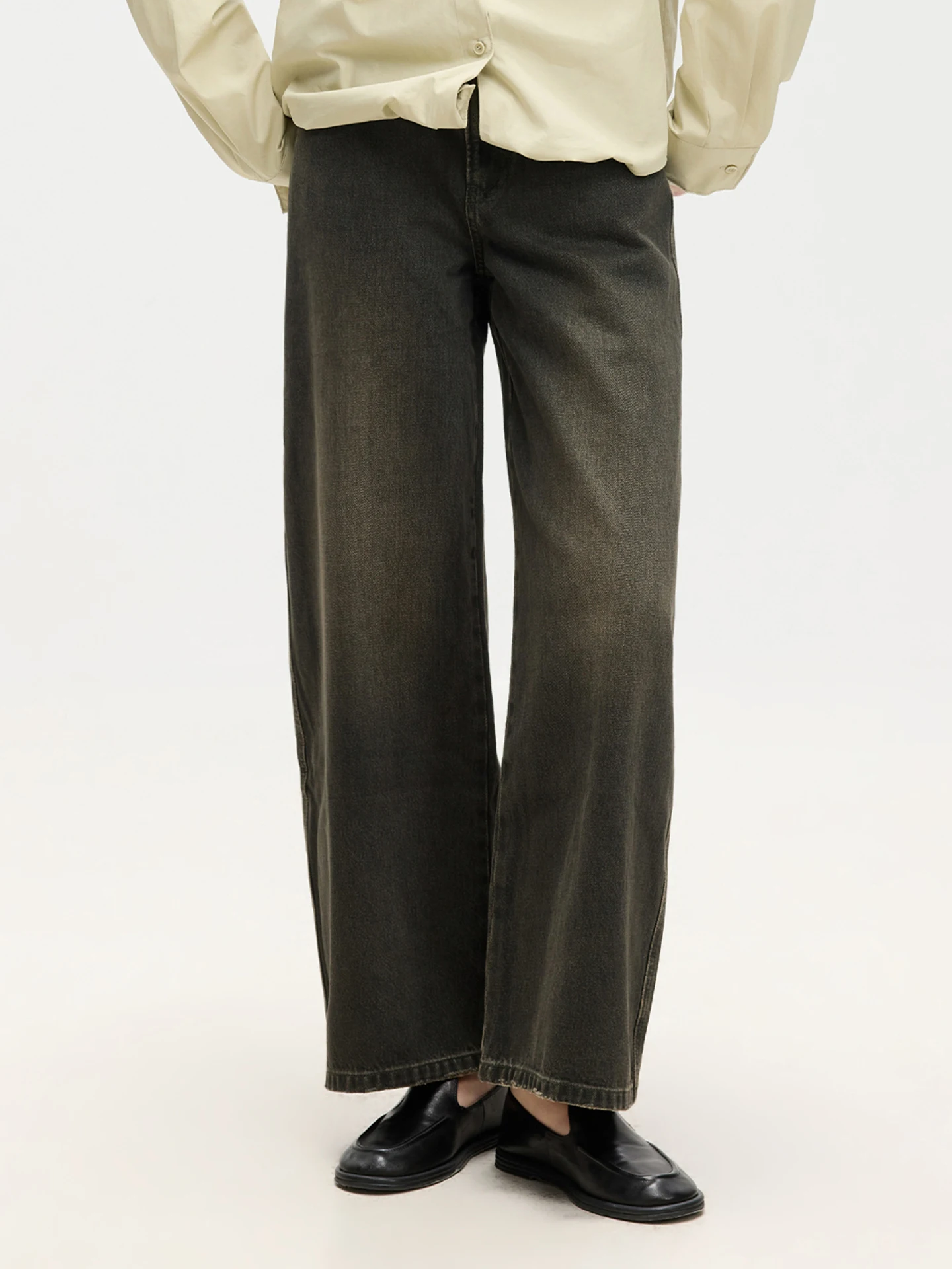 

Женские джинсы с высокой талией, свободные, прямые, повседневные, в стиле ретро, из денима, весна 2026, новые, удобные, классические брюки