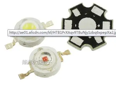 10pair High Power LED Lamps 1W 3W Warm White 30mil 45mil Chips High Light Lights Red Blue Green Yellow  10pcs Beads +10PCS Board