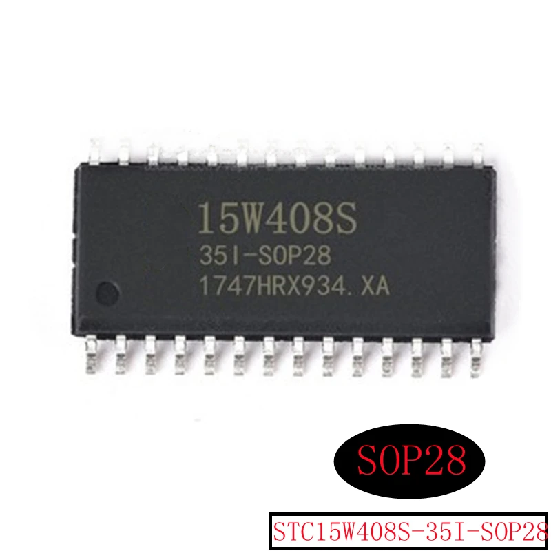 Original genuine STC15W408S-35I-SOP28 1T 8051 microprocessor microcontroller chip