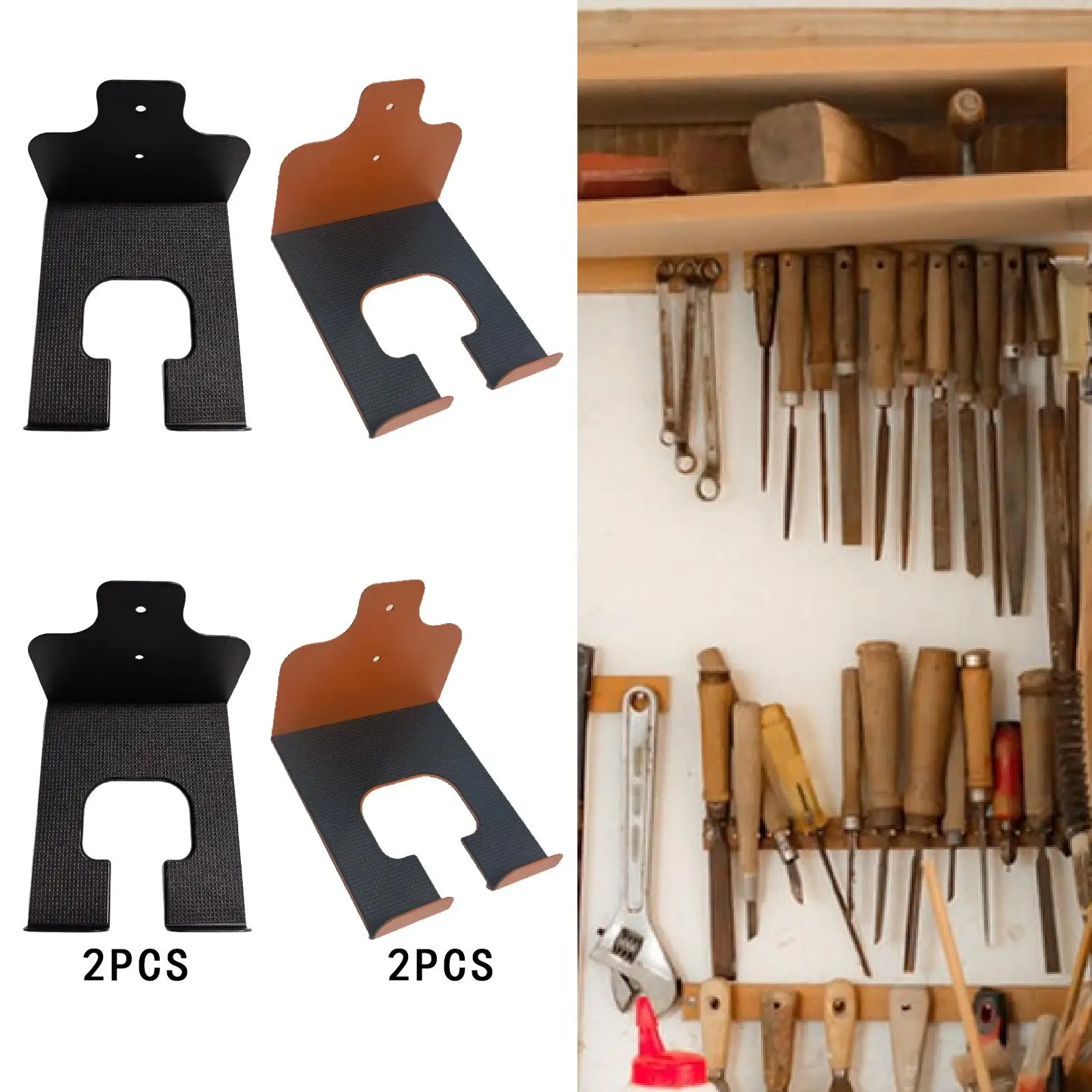 Iron Plant Hanger Garage Organizer Trimmer Rack Anti Rust Weeds Whackers Holder Space Saving Solution for Home Basement