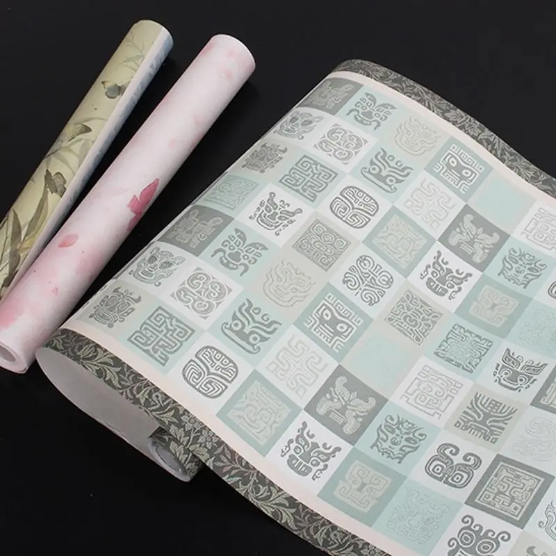 Chinese Calligraphy Xuan Paper Roll Semi-Ripe Vertical Grid Square Lined Rice Paper for Small Regular Script Writing Creation