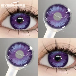 EYESHARE 1 Pair Purple Lenses for Eyes Color Contacts Lens Anime Pink Lenses Blue Pupils for Eyes Y2K Lenses for Natural Eyes