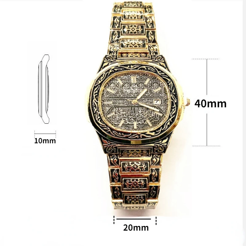 2022 Fashion Quartz Watch Men Brand Luxury Retro Golden Stainless Steel Watch Men Gold Mens Watch Reloj Hombre relogio masculino