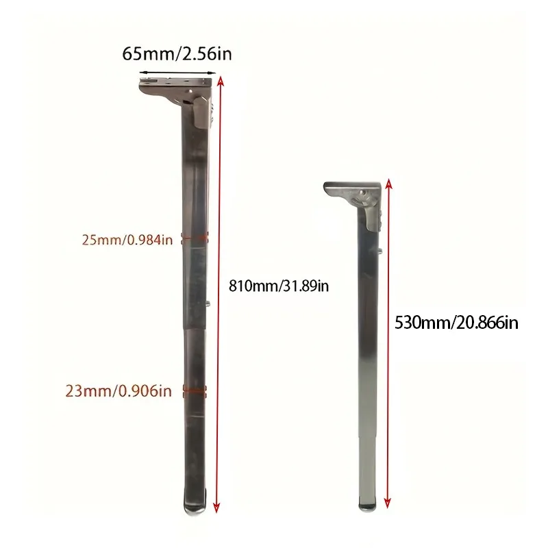 Stainless Steel Bar Table Legs Folding Retractable Push-Pull Speed Adjustment Portable Accessories