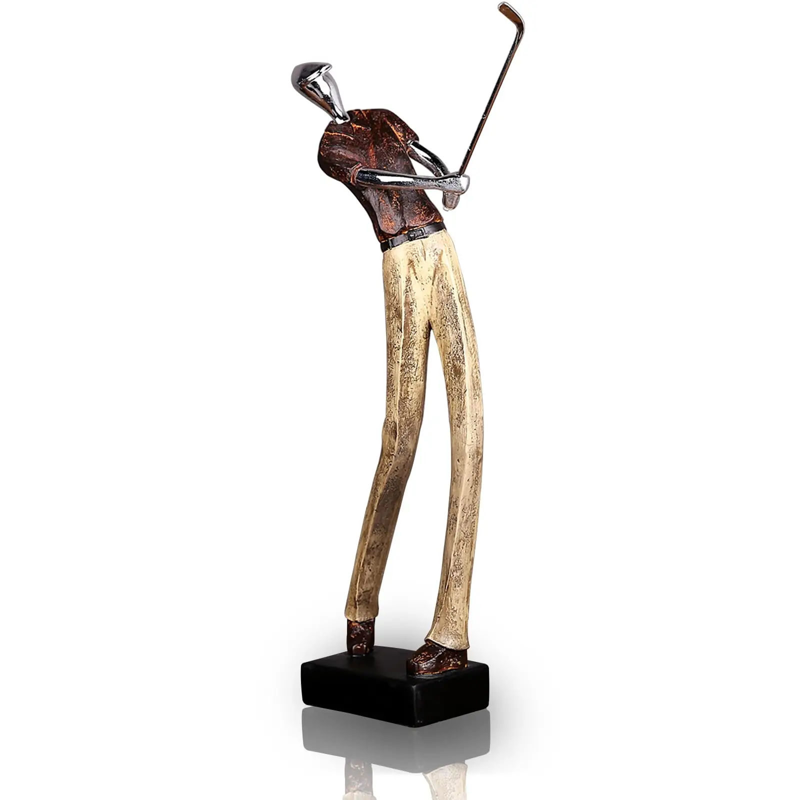 

Golf Statues Golfer Sculpture, Abstract Vintage Figurines Home Decor, Player Ball Art Figure Desktop Decorations, Desk