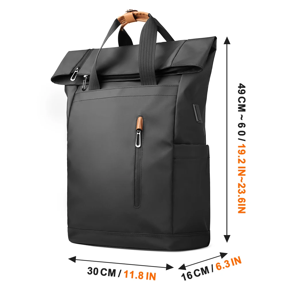 Heroic Knight Reisrugzak voor heren Uitbreidbare College Business-rugzak 15,6 inch laptoptas Outdoor waterdichte wandelrugzak