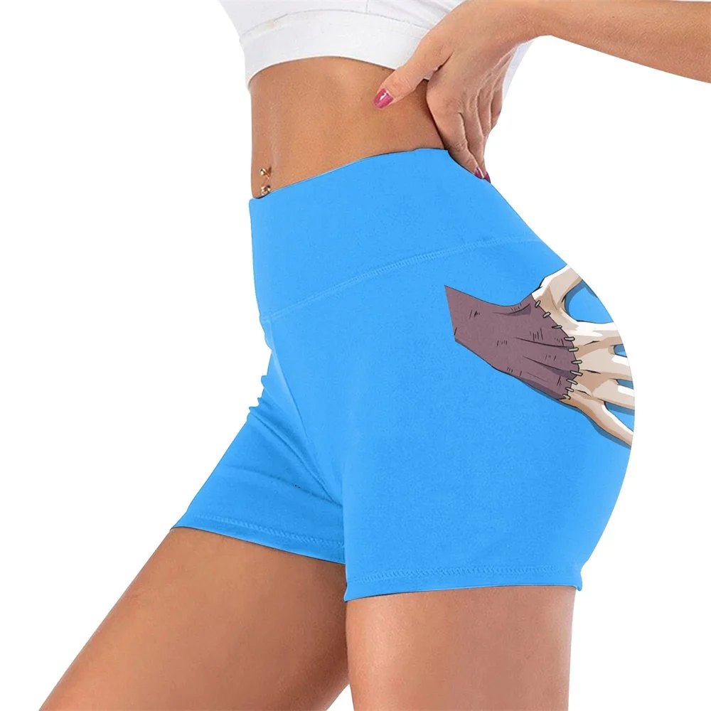 FCCEXIO Verão Finger Osso Impressão Sexy Leggings Curtos das Mulheres de Cintura Alta Correndo Apertado Fitness Hot-Ass Workout Yoga Pants