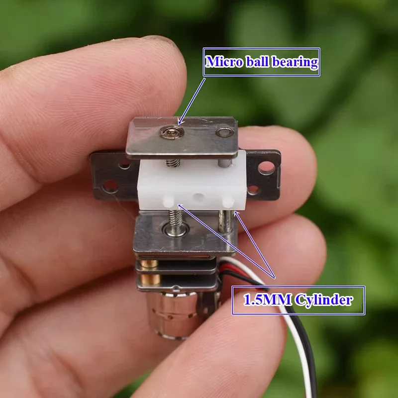 Mini 10MM 2-Phase 4-Wire Linear Gear Stepper Motor Full Metal Gearbox Precision Screw Shaft Slider Moving Block