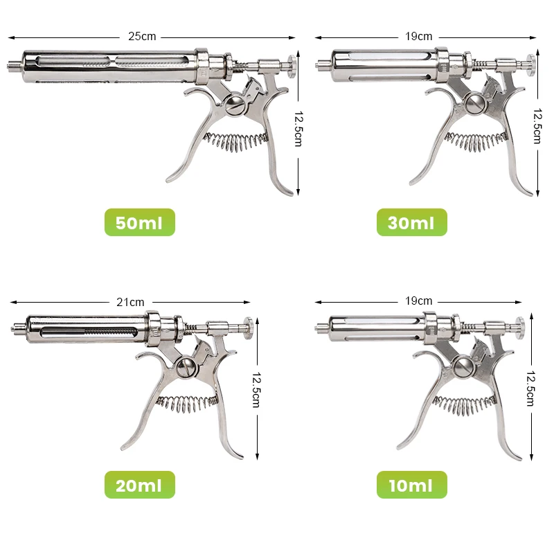 10/20/30/50Ml Automatic Continuous Syringe With Needles Adjustable Vaccine Injection for Livestock Pig Cattle Sheep Chicken