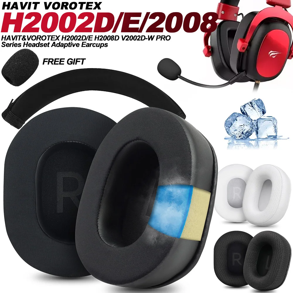 Earphone pads For Havit H2002D/E H2008D VOROTEX replacement Earpads headphones Earmuffs Mesh cloth Memory Covers Sponge  Protein