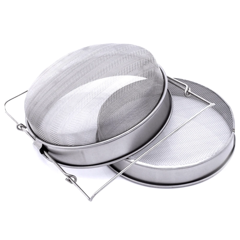 

Stainless Steel Double Sieve Stainless Steel Honey Strainer Honey Filter Beekeeping Equipment Mesh Filter