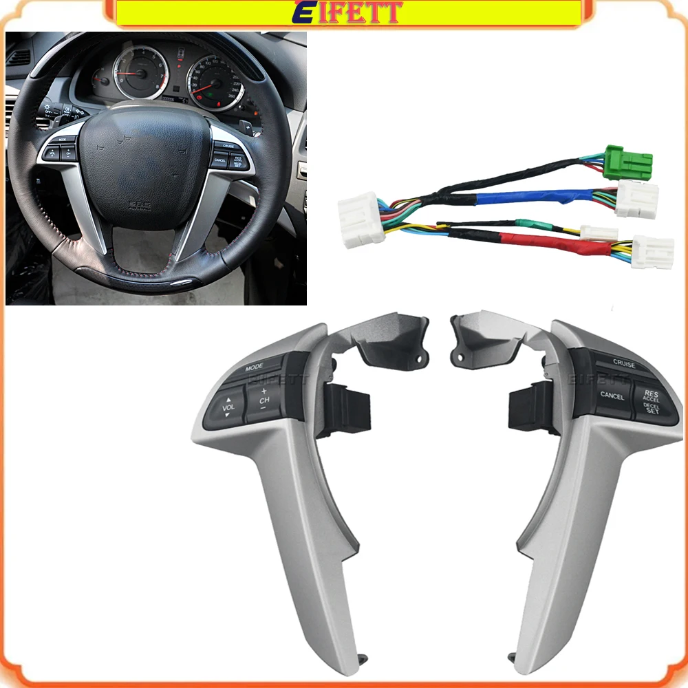 

Steering Wheel Control Cruise Volume New Button Switch With Frame For Honda Accord 2008-2013 Odyssey 2009-2013 78515-TA0-A81ZA