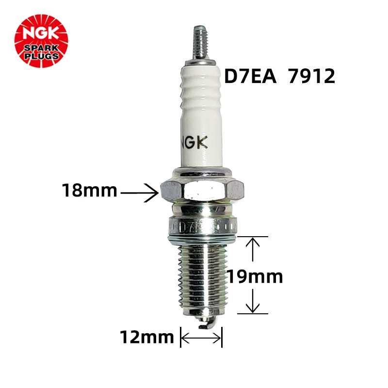 NGK Motorcycle spark Plug D7EA Suitable for Jinan Light riding Suzuki/Nanjing Jincheng Suzuki/Wuyang Honda (1pcs)