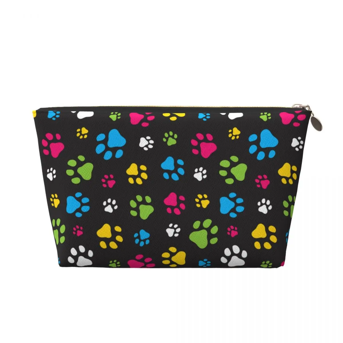 Custom Colorful Animal Footprint Dog Paw Prints Travel Cosmetic Bag Makeup Toiletry Organizer Ladies Beauty Storage Dopp Kit