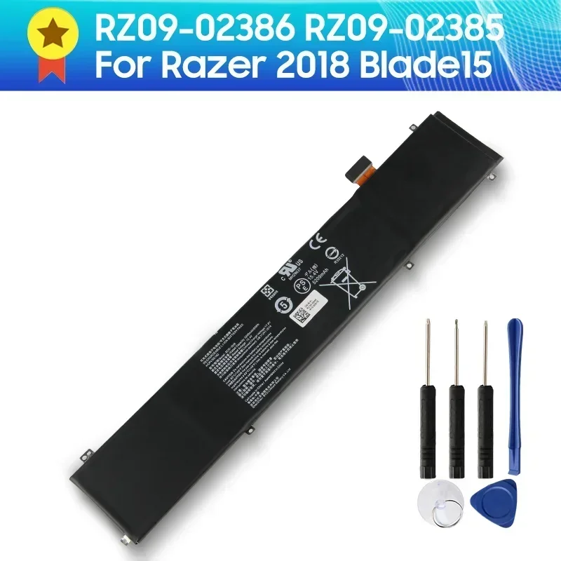 New Replacement battery RZ09-0288 RC30-0248 RZ09-0367 For Razer 2018 Blade15 RZ09-02386 RZ09-02385 Battery 5209mAh + Tool