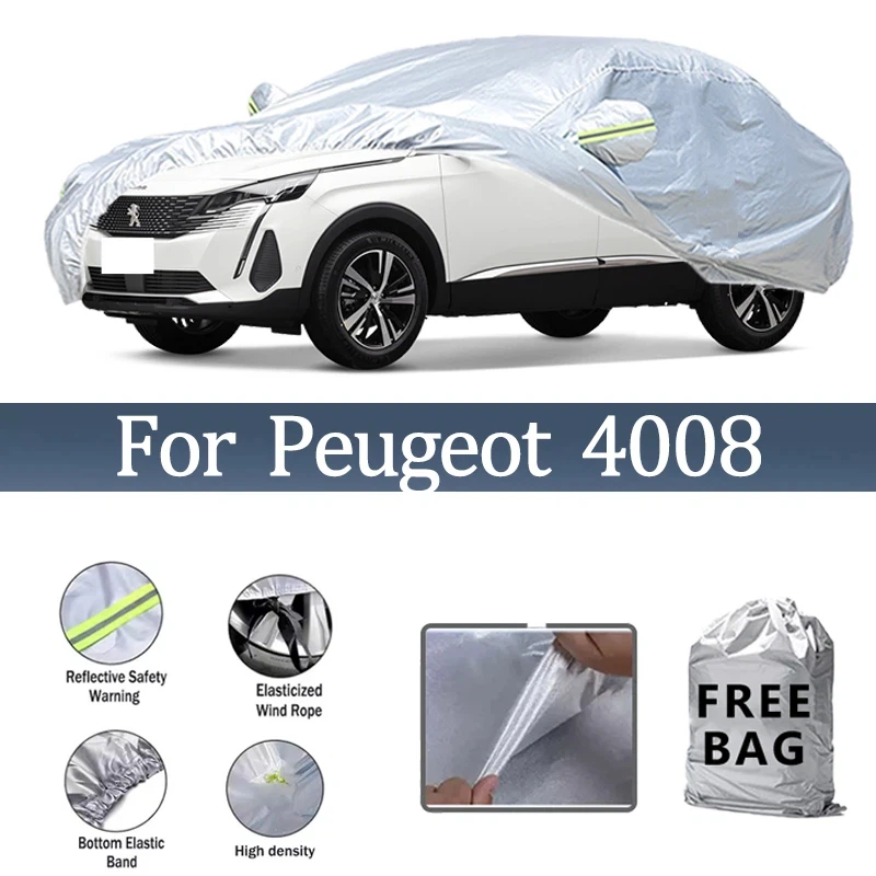 

For Peugeot 4008 Car Cover Outdoor Protection Covers Snow Sunshade Waterproof Dustproof Exterior UV Car Accessories