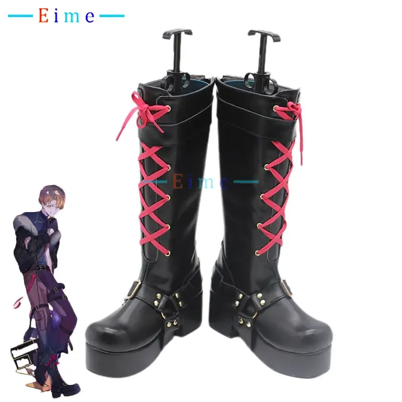 

PJSK Shinonome Akito Cosplay Shoes Game Project Sekai Cosplay Props PU Leather Shoes Halloween Carnival Boots Custom Made