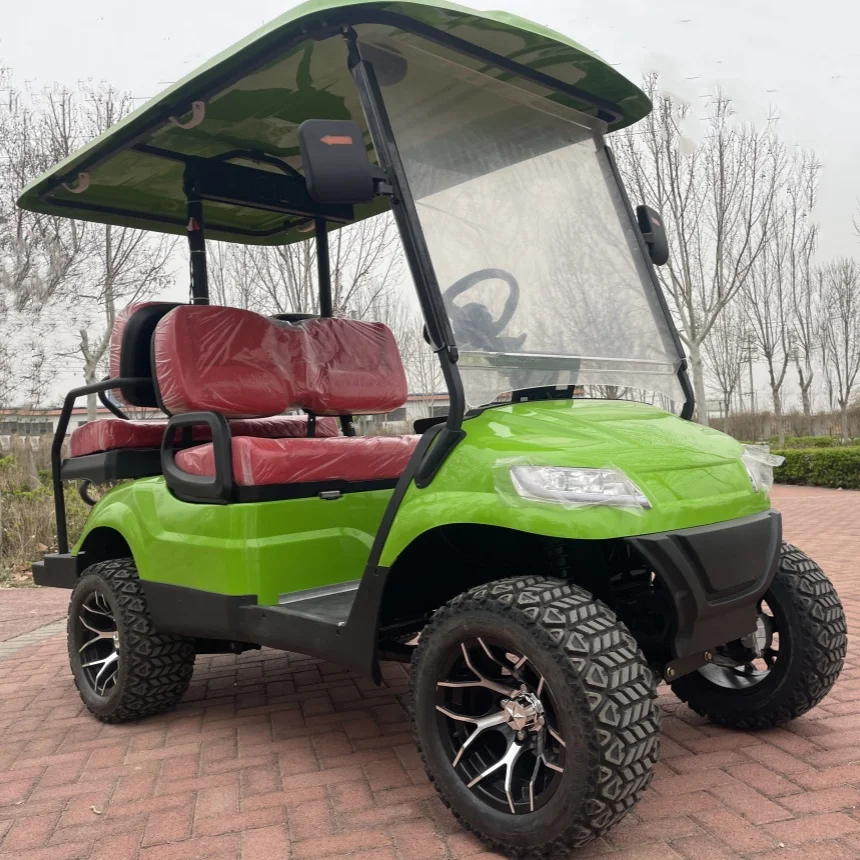 

Golf Cart 6 Seater Lithium Battery Golf Cart With Plastic Molded Instrument Panel Electric Key Switch Electric Golf Cart