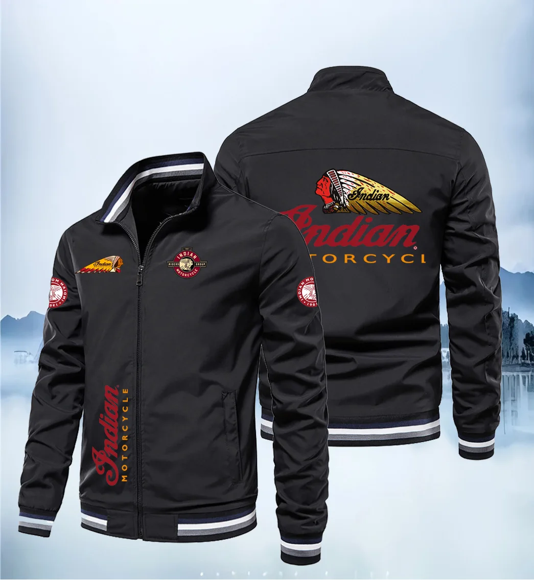 2025 New Style Men's Shirt Windbreaker Jacket with Indian LOGO - Sporty, Casual, Fashionable, for Cycling, Outdoor Activities An