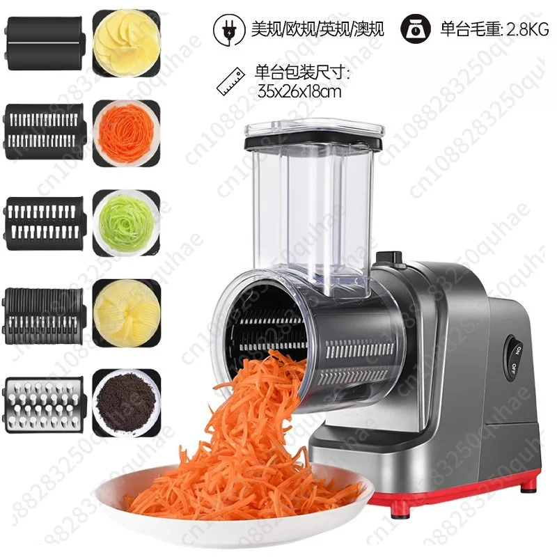 

Electric Multifunctional Vegetable Cutter, Slicer & Shredder for Potato, Carrot & Cheese