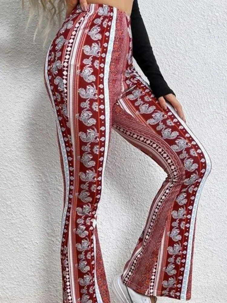 Woman New Fashion Printed Pants Fitness Running Wide Leg Pant Oversized Sweatpants Ladies Casual Street Pantalon Trousers 2024