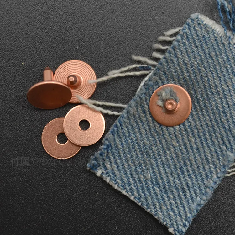 

Rivets, Pocket Corner Reinforcement Nails, YKK Collision Nails Imported From Japan, Willow Nails, Red Copper Ring Face, Denim Na