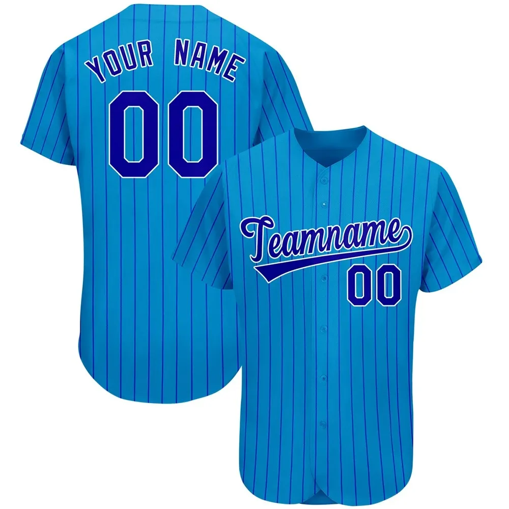 Customizable Baseball Jersey Team Shirt Print Team Personal Name Number Stripe Hip Hop Sportswear Baseball T-shirt Men and Women view 2