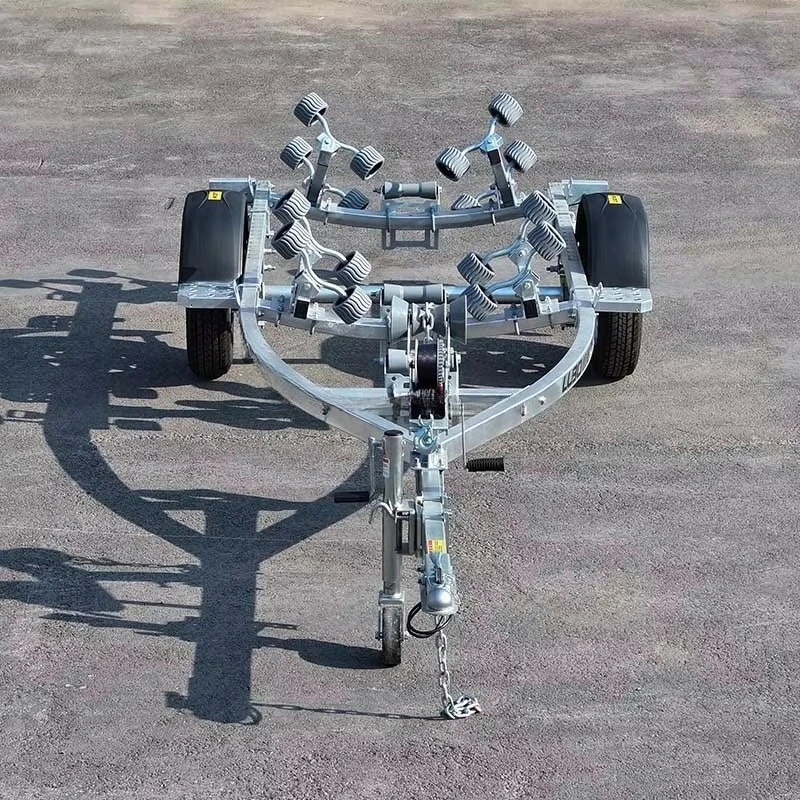 Remorque de bateau à rouleaux souple grise de 3,65 m pour un chargement facile |   Remorque marine de 12 pieds