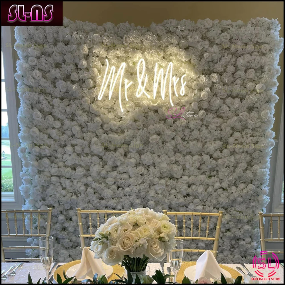 Big Neon Mr Mrs Sign 75x48CM flessibile LED Signage Custom LED Light Sign Mr e Mrs Neon Light per la decorazione della parete di nozze