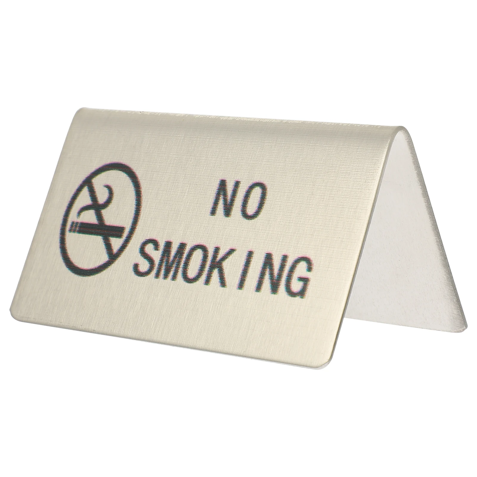 

Stainless Steel Sign Board Indoor Table Card Rust Resistant Stackable For Restaurants Schools Offices Clubs No Smoking