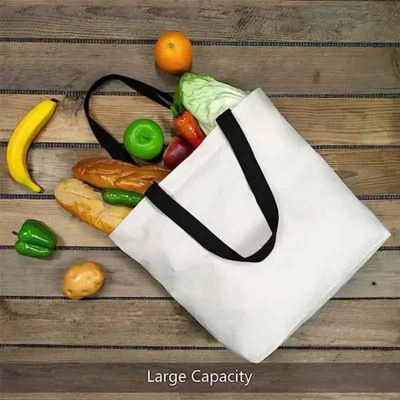 KIP-04 Canvas Tote Bags with Magnetic Snap, Reusable Grocery Shopping Bags