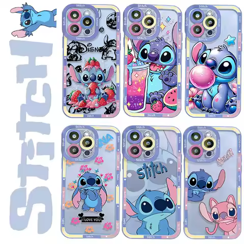 Cute Stitch Bubble Case For OPPO A6 PRO 5G Reno 14 Pro 14f 13f 12F 11 12&nbsp;A5 Pro A3X A79 A35 A54 Silicone Transparent Cover Funda
