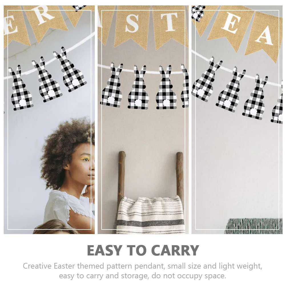 

Bunny Rabbit EASTER Flag Creative Festival Themed Banners Pendant Decorations