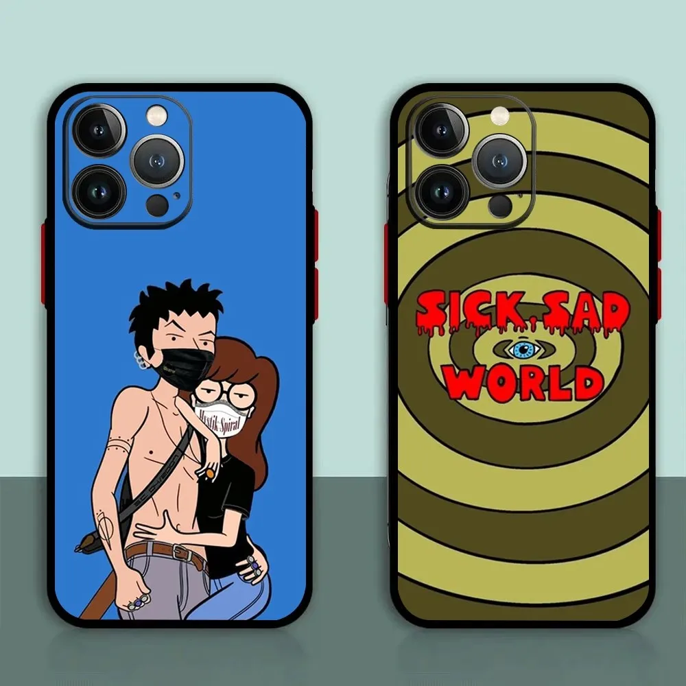 Cartoon D-Daria Phone Case For iPhone 11,12,13,14,15,XS,XR,X,Mini,Pro,Max,Plus Shell